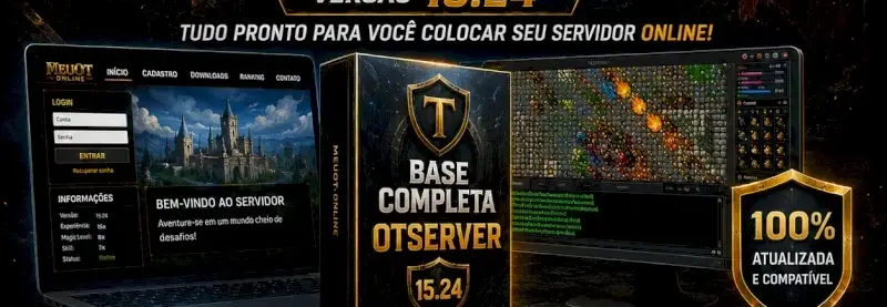 Base Tibia Otserver Global 15.24 Com Site e Cliente Completa