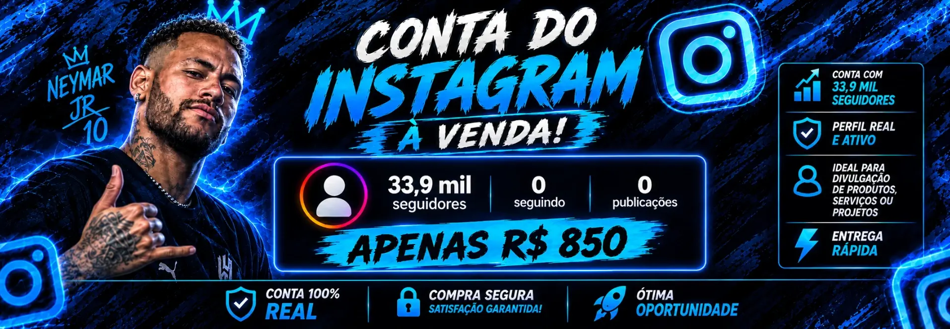 Conta Instagram 33.9K Seguidores BR