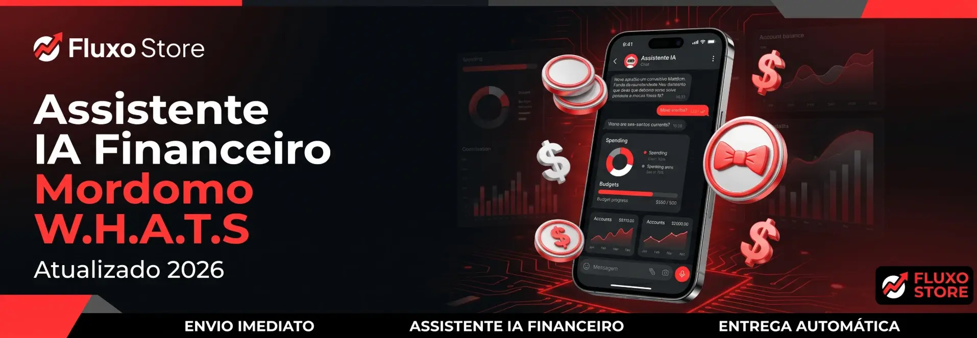 Assistente IA Financeiro Mordomo W.H.A.T.S Atualizado 2026