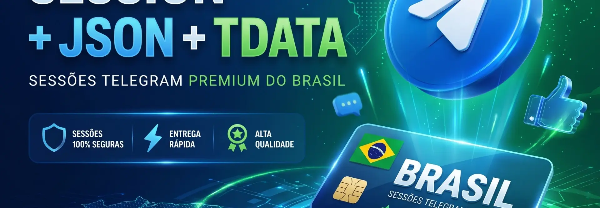 📦15 Contas de Telegram (Session+JSON+TData)