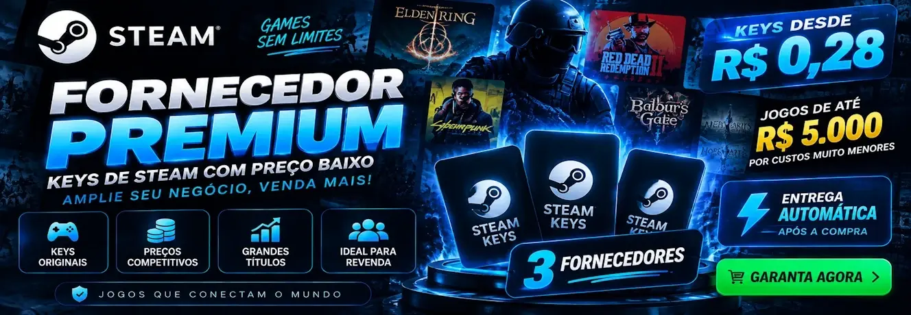 [FORNECEDOR] | Steam Keys Aleatorias desde R$ 0,28!!