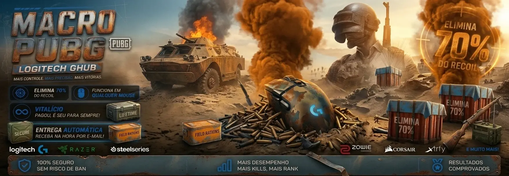 PUBG Macro 100% Seguro Atualizado 2026 MOUSES LOGITECH