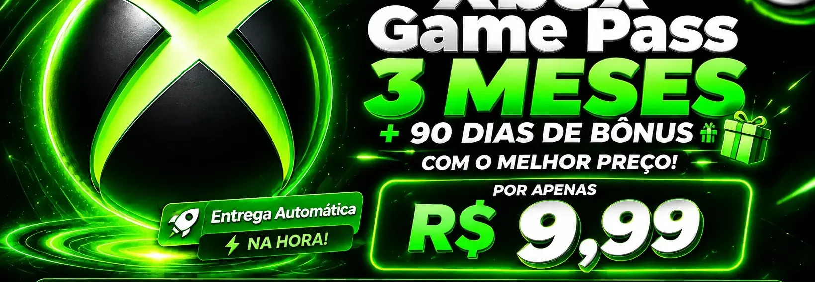 [Oferta] Xbox Game Pass Ultimate | 3 Meses + 90 Dias Grátis
