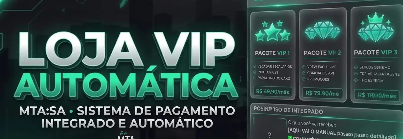 Script Painel Loja VIP Automática In-Game - MTA:SA