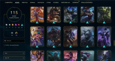 Ouro 4 com 120 Champs e 115 Skins ( MID / ADC / JG )