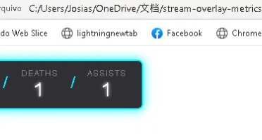 Overlay de Métricas KDA Premium para OBS Studio