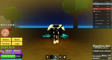 conta blox fruits boa demais 6 perm a preço de banana