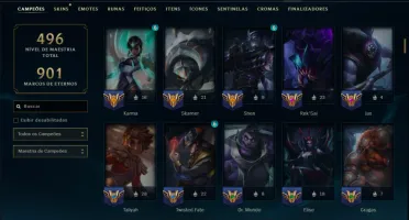 Bronze 2 com TODOS os Champs e 110 Skins +2 Prestigios