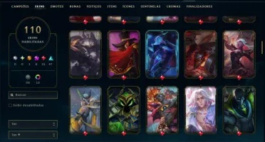 Bronze 2 com TODOS os Champs e 110 Skins +2 Prestigios