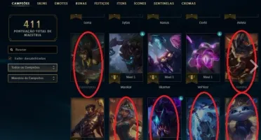 Conta Platina IV, Faltando apenas 6 campeões, 83 Skins.