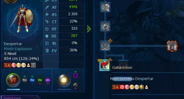 Conta Ladmo Omegamon DarkBagra, Fang(Shin) e Gallant(Shin)