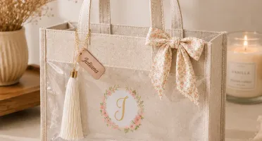 Sacola Personalizada Estilo Juta Grande
