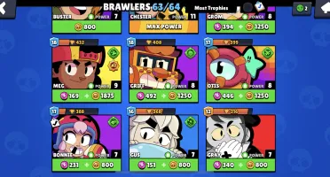 Conta Brawl Stars - Brawlers 63/64