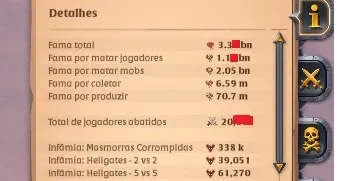 Conta Albion Online 3.3 Bn De Fama +700M Em Prata .