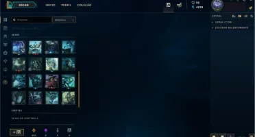 Conta League of Legends Lv100 Platina 3 Solo/duo Gold 1 Flex