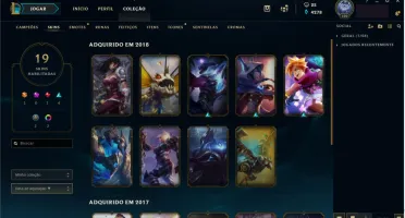 Conta League of Legends Lv100 Platina 3 Solo/duo Gold 1 Flex