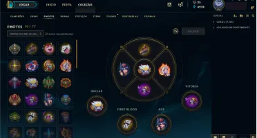 Conta League of Legends Lv100 Platina 3 Solo/duo Gold 1 Flex