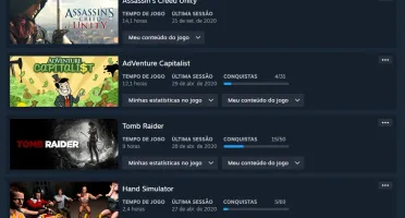 Conta STEM com EURO TRUCK + AC Unity + Tomb Raider