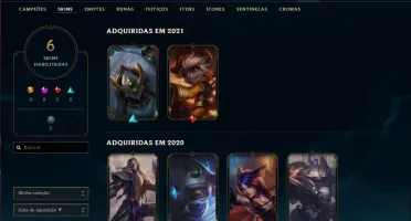 Conta platina 1 solo duo e plat 3 flex com 31 champ e 6 skin