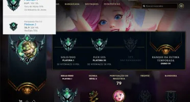 Conta platina 1 solo duo e plat 3 flex com 31 champ e 6 skin