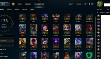Conta de Lol, Elo: Platina 2.