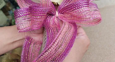 Buque para presente com flores desidratadas - Rosa Nude