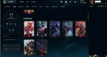 CONTA GOLD 2 63 SKINS QSE TODOS CHAMPS