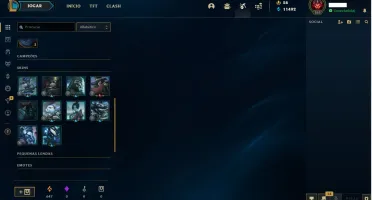 CONTA GOLD 2 63 SKINS QSE TODOS CHAMPS