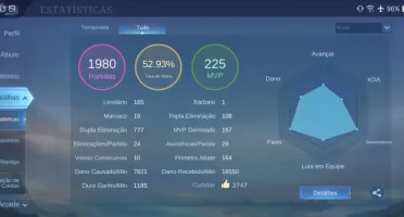 Conta Mobile Legends já foi mítico 69 heróis 77skins