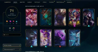 Conta LOL Diamante IV com 71 skins e 90 campeões