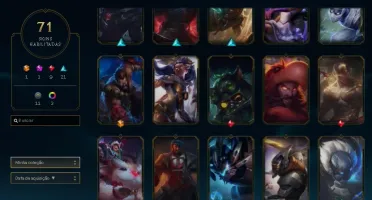 Conta LOL Diamante IV com 71 skins e 90 campeões