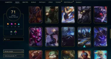 Conta LOL Diamante IV com 71 skins e 90 campeões
