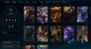 Conta LOL Diamante IV com 71 skins e 90 campeões