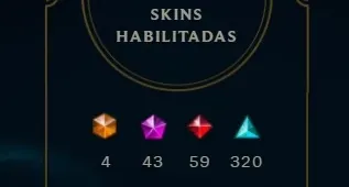 Conta lol 850 skins