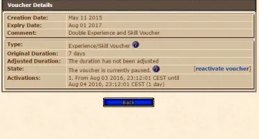 Master Sorcerer 121 com 6 dias de voucher,com itens e grana.