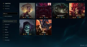 Conta diamante 4, 174 skins, 228 icons, 10 pág runas