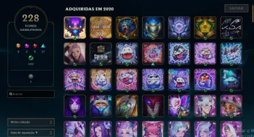 Conta diamante 4, 174 skins, 228 icons, 10 pág runas