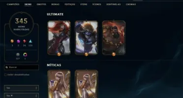 Conta League of legends 345 skins precim