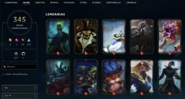 Conta League of legends 345 skins precim