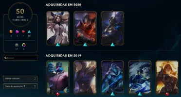 Conta nível 185, Gold 4 + 50 skins