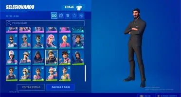 CONTA FORNITE S3 75 SKINS + CEIFADOR + SALVE O MUNDO