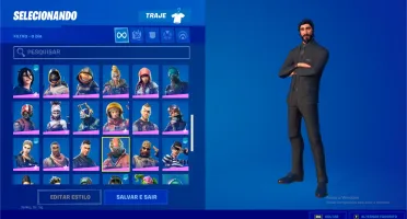 CONTA FORNITE S3 75 SKINS + CEIFADOR + SALVE O MUNDO