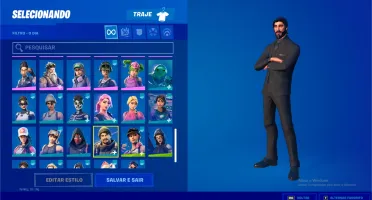 CONTA FORNITE S3 75 SKINS + CEIFADOR + SALVE O MUNDO