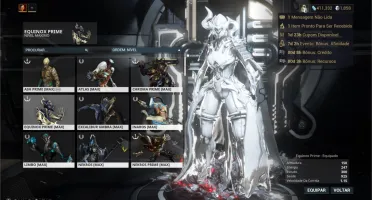 Vendo conta WARFRAME COM 1858 platinas