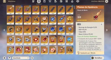 Conta Endgame Ar55 Hutao lvl90,Varios Lendarios,Lança de jad