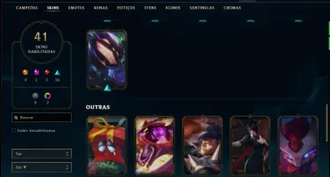 Conta prata 2 com 101 champs e 41 skins ( 2800 RP ) TOP / JG