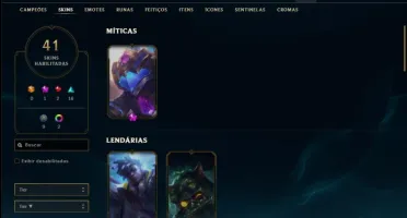 Conta prata 2 com 101 champs e 41 skins ( 2800 RP ) TOP / JG