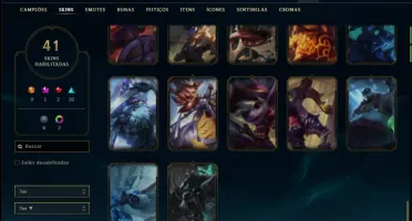 Conta prata 2 com 101 champs e 41 skins ( 2800 RP ) TOP / JG