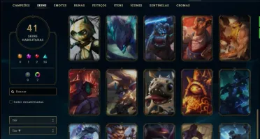 Conta prata 2 com 101 champs e 41 skins ( 2800 RP ) TOP / JG