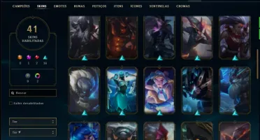 Conta prata 2 com 101 champs e 41 skins ( 2800 RP ) TOP / JG